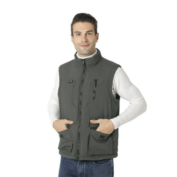 Eleven District Heating Vest Men/'s Winter Thickening Warmth Smart USB Electric Heating Vest Electric Heating Vest